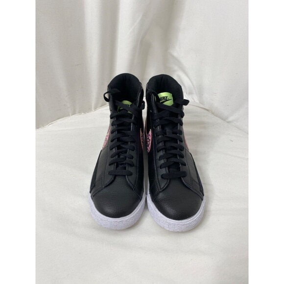 Nike Blazer Mid GS Black and Pink Cheetah Sneakers  DA4674-001 Size 6Y - Picture 5 of 11